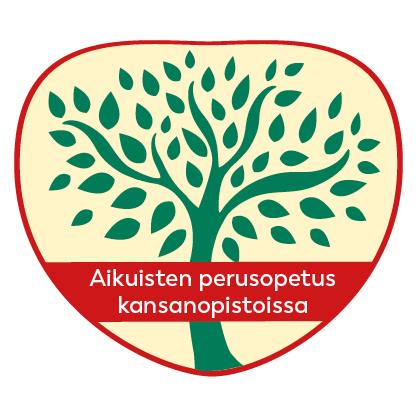 Aikuisten perusopetus kansanopistossa -osaamismerkki.