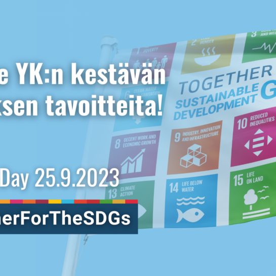 SDG liputuspäivä - kestävän kehityksen lippu