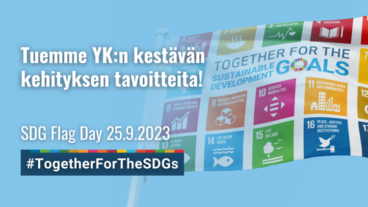 SDG liputuspäivä - kestävän kehityksen lippu