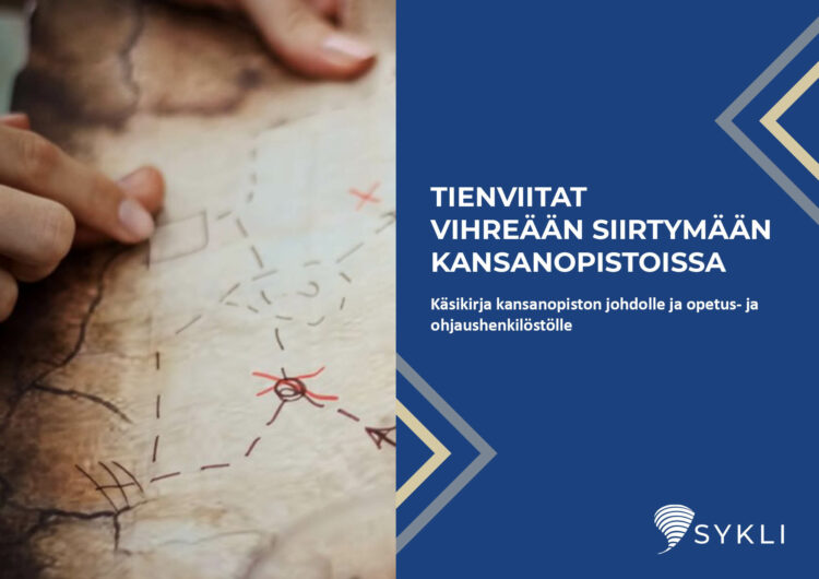 Tienviitat vihreään siirtymään kansanopistoissa -käsikirjan kansikuva