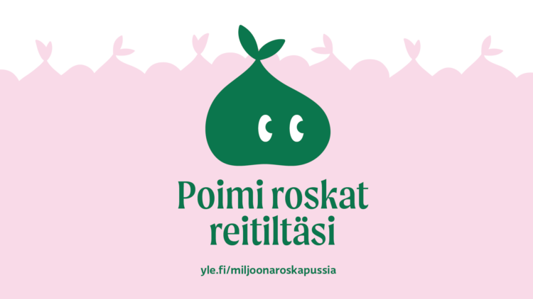 Miljoona roskapussia -kampanjan logo.