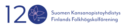 Suomen Kansanopistoyhdistys 120 vuotta logo.