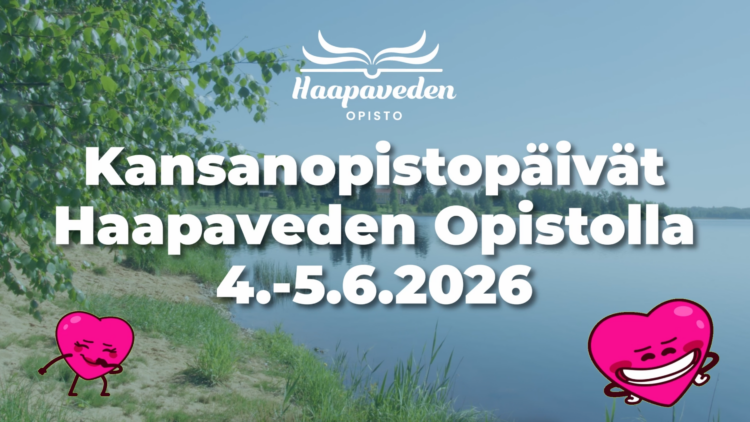 Kansanopistopäivät 4.-5.6.2026 Haapaveden Opistolla.